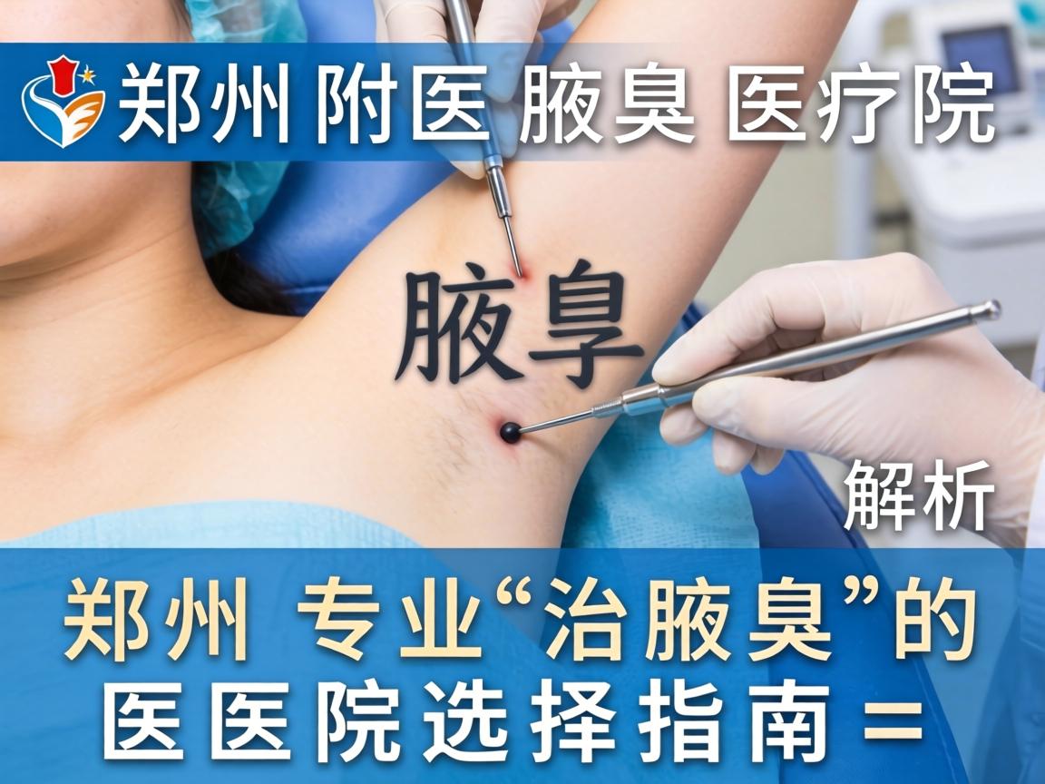 郑州附医腋臭医院解析，郑州专业治腋臭的医院选择指南