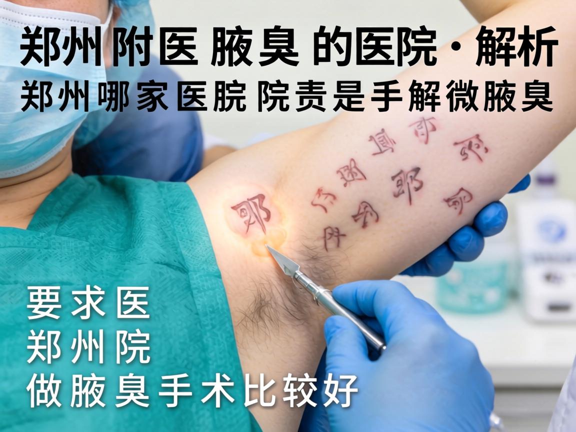 郑州附医腋臭医院解析，郑州哪家医院做腋臭手术比较好