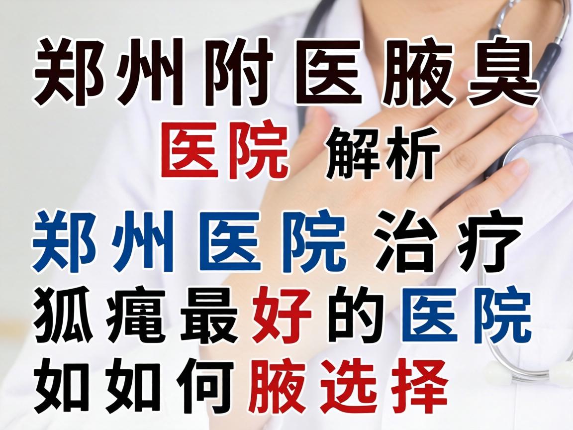 郑州附医腋臭医院解析，郑州医院治疗狐臭最好的医院如何选择