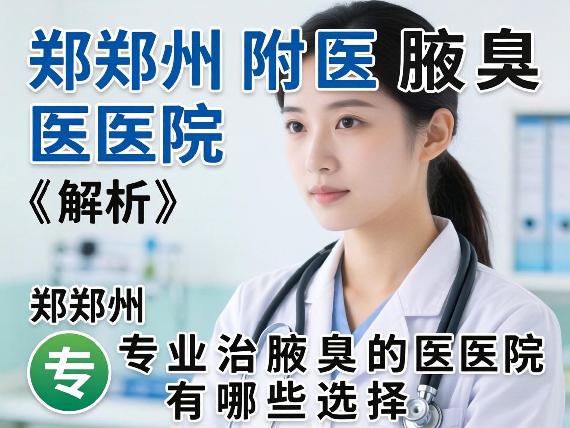 郑州附医腋臭医院解析，郑州专业治腋臭的医院有哪些选择