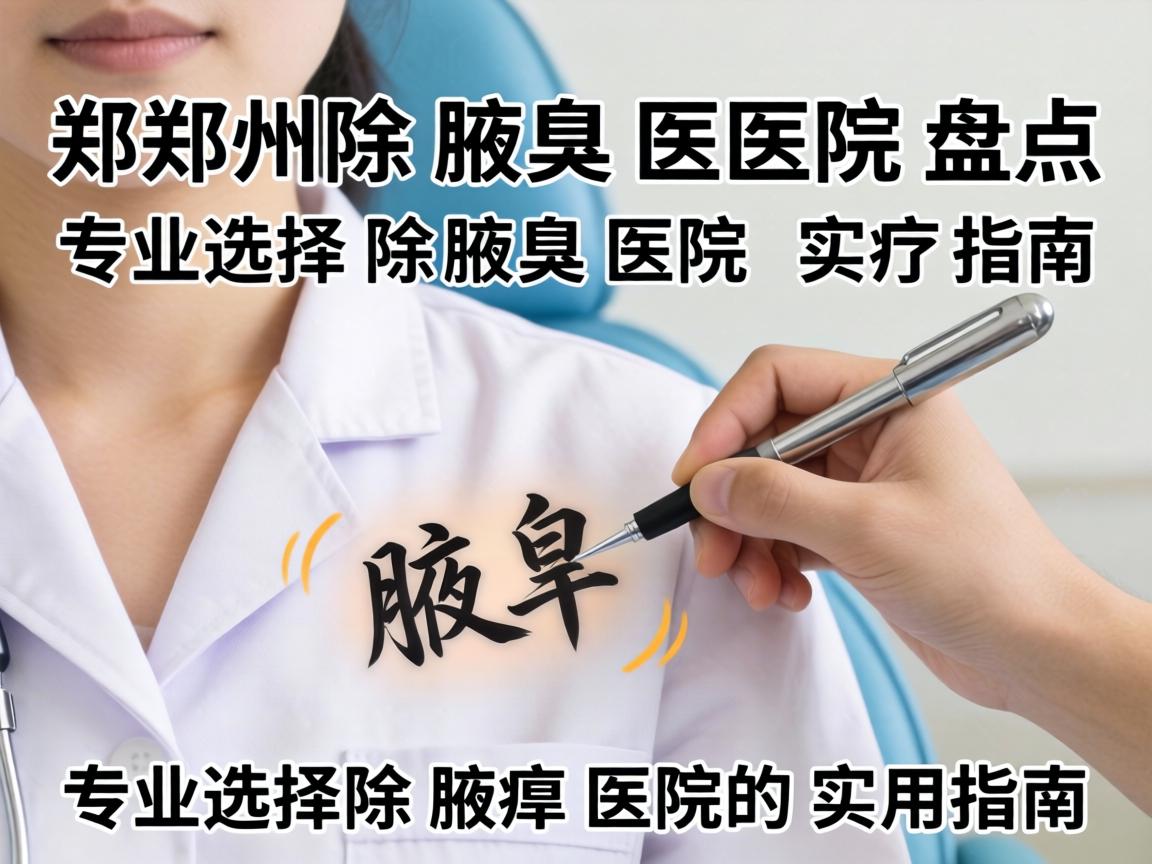 郑州除腋臭医院盘点，专业选择除腋臭医院的实用指南