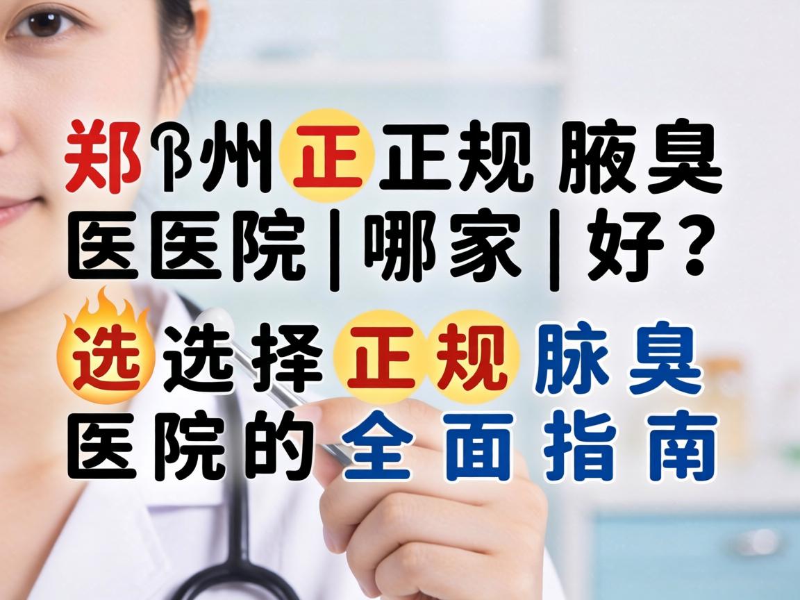 郑州正规腋臭医院哪家好？选择正规腋臭医院的全面指南