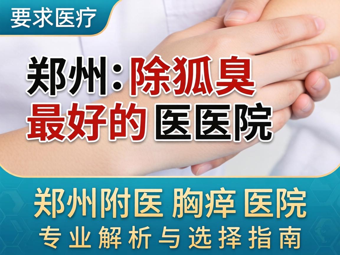 郑州除狐臭最好的医院，郑州附医腋臭医院专业解析与选择指南