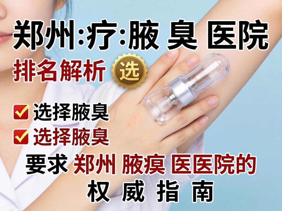 郑州腋臭医院排名解析，选择郑州腋臭医院的权威指南