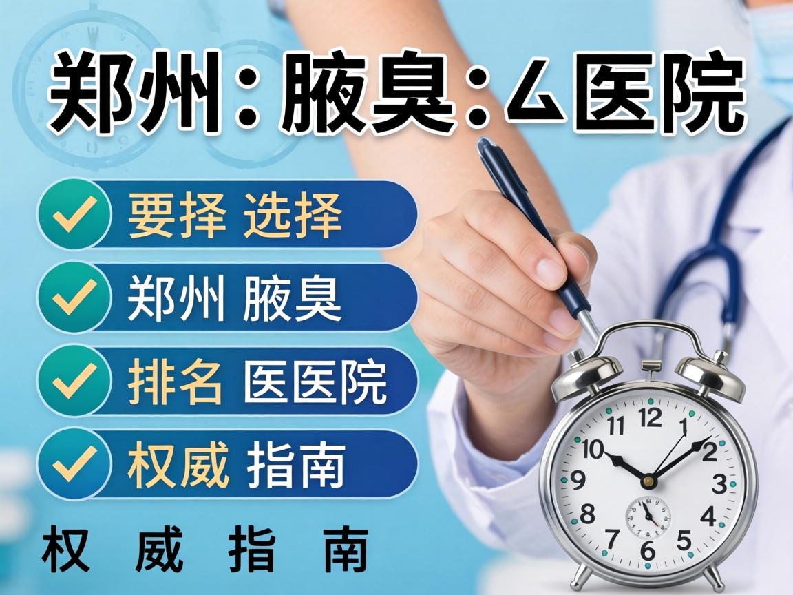郑州腋臭医院排名解析，选择郑州腋臭医院的权威指南
