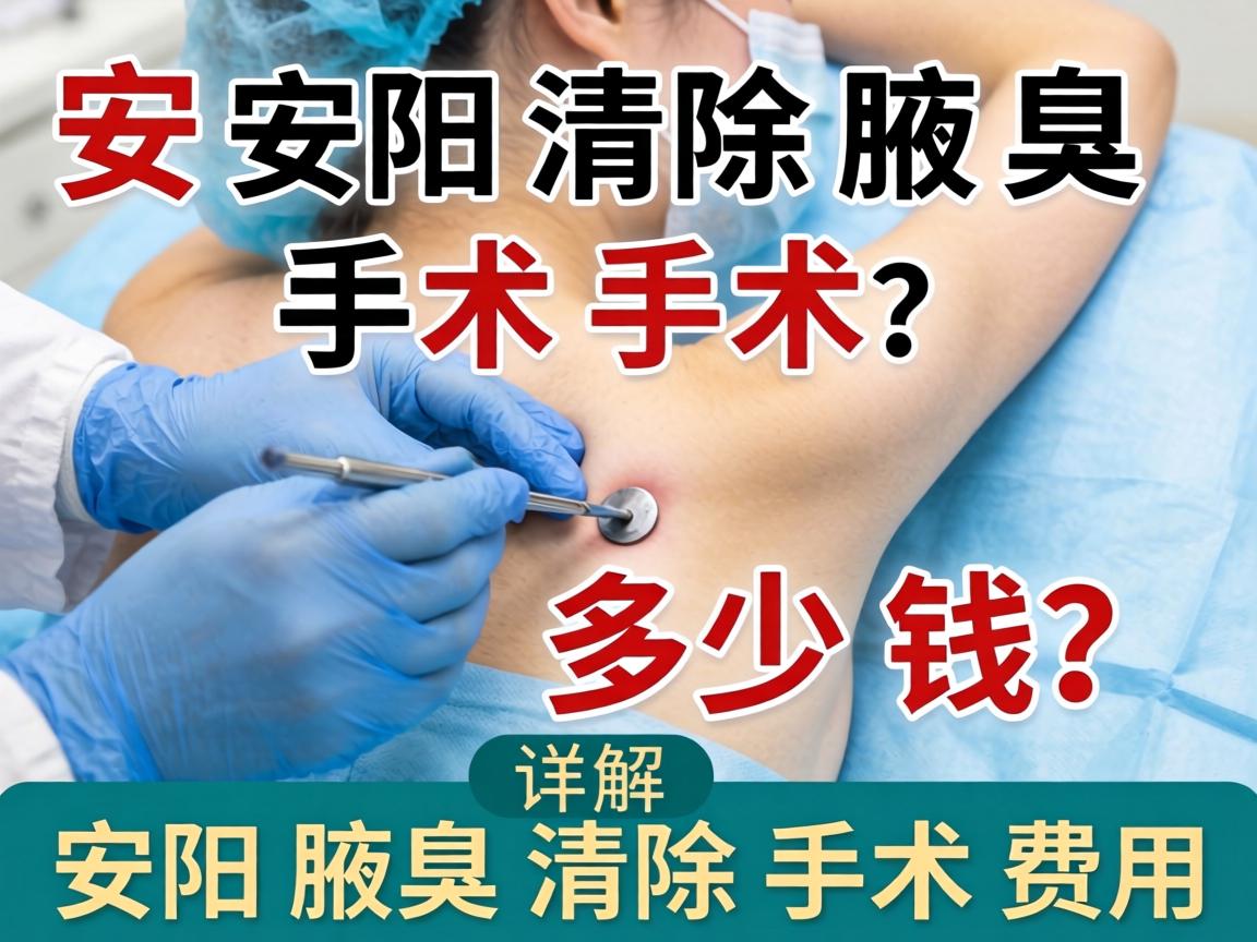 安阳清除腋臭手术多少钱？详解安阳腋臭清除手术费用