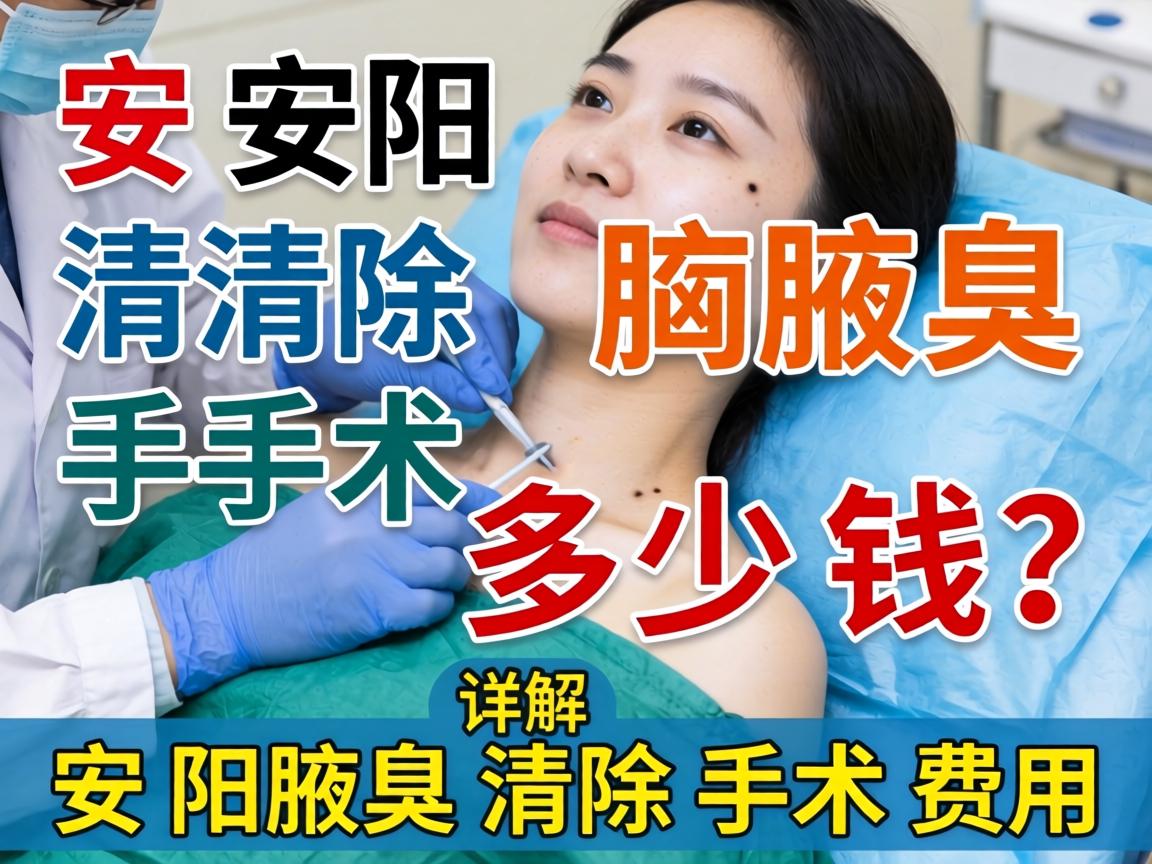 安阳清除腋臭手术多少钱？详解安阳腋臭清除手术费用