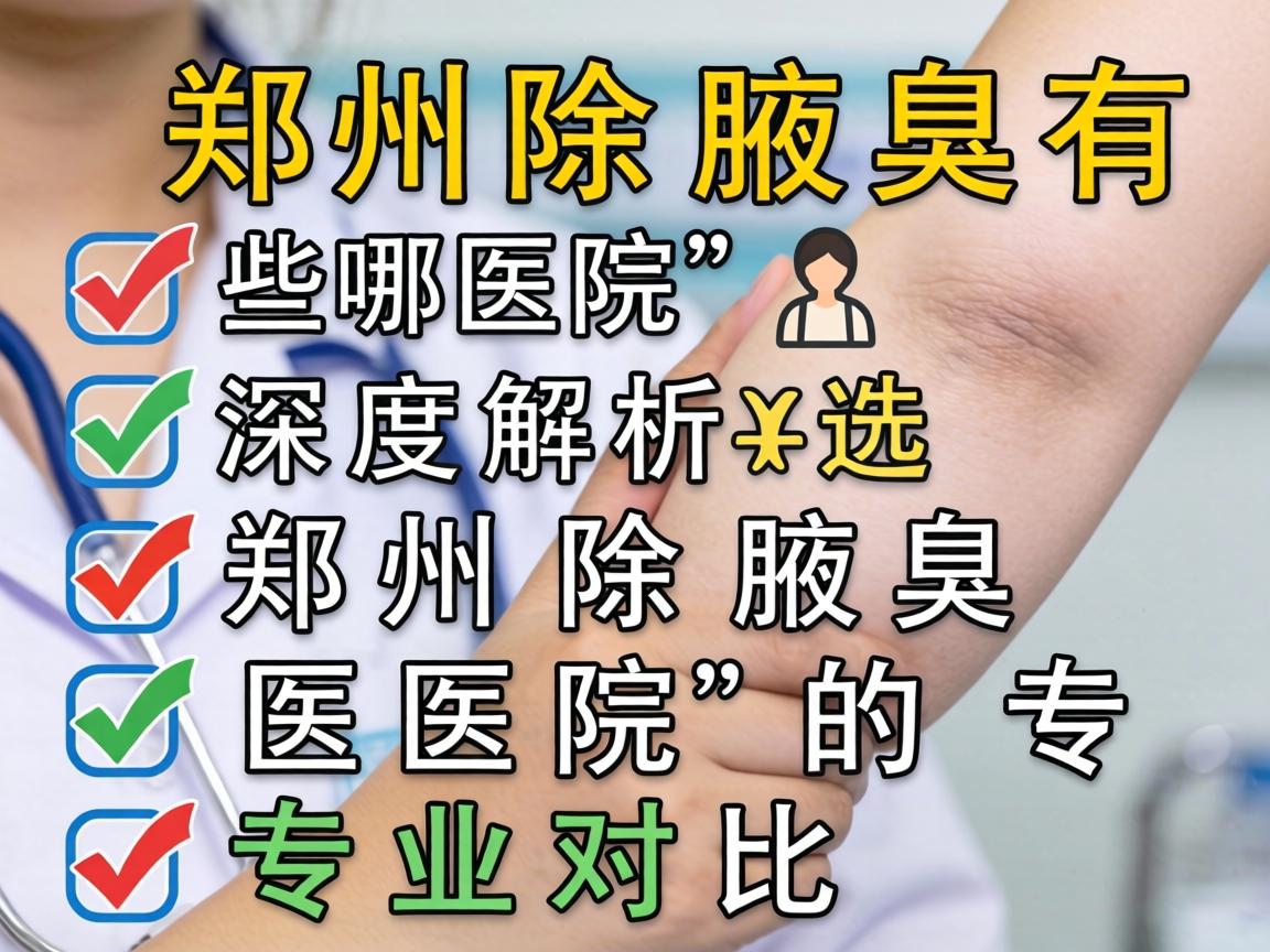 郑州除腋臭医院有哪些选择?深度解析郑州除腋臭医院的专业对比 郑州除腋臭医院有哪些选择?深度解析郑州除腋臭医院的专业对比
