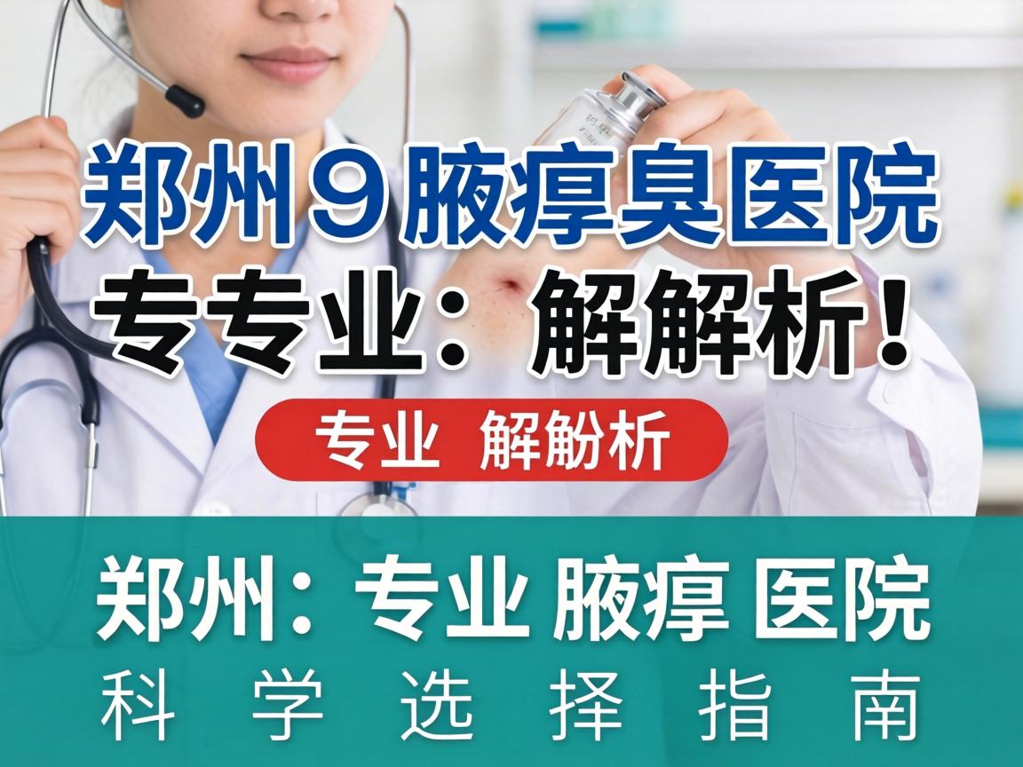 郑州腋臭医院专业解析，郑州专业腋臭医院的科学选择指南
