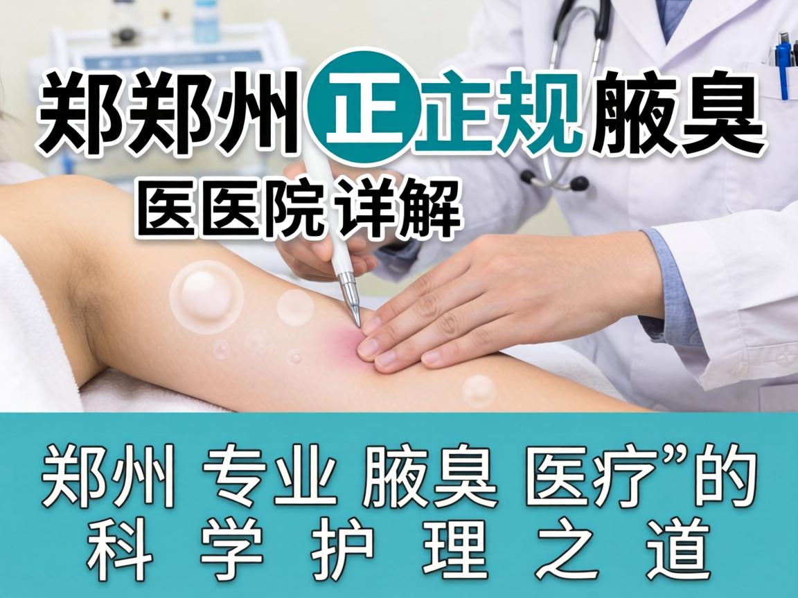 郑州正规腋臭医院详解，郑州专业腋臭医疗的科学护理之道
