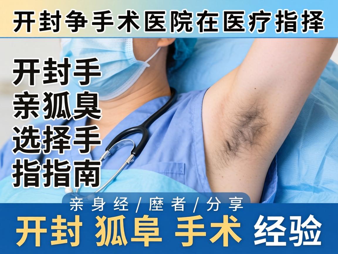 开封狐臭手术医院选择指南,亲身经历者分享开封狐臭手术经验 开封狐臭手术医院选择指南,亲身经历者分享开封狐臭手术经验