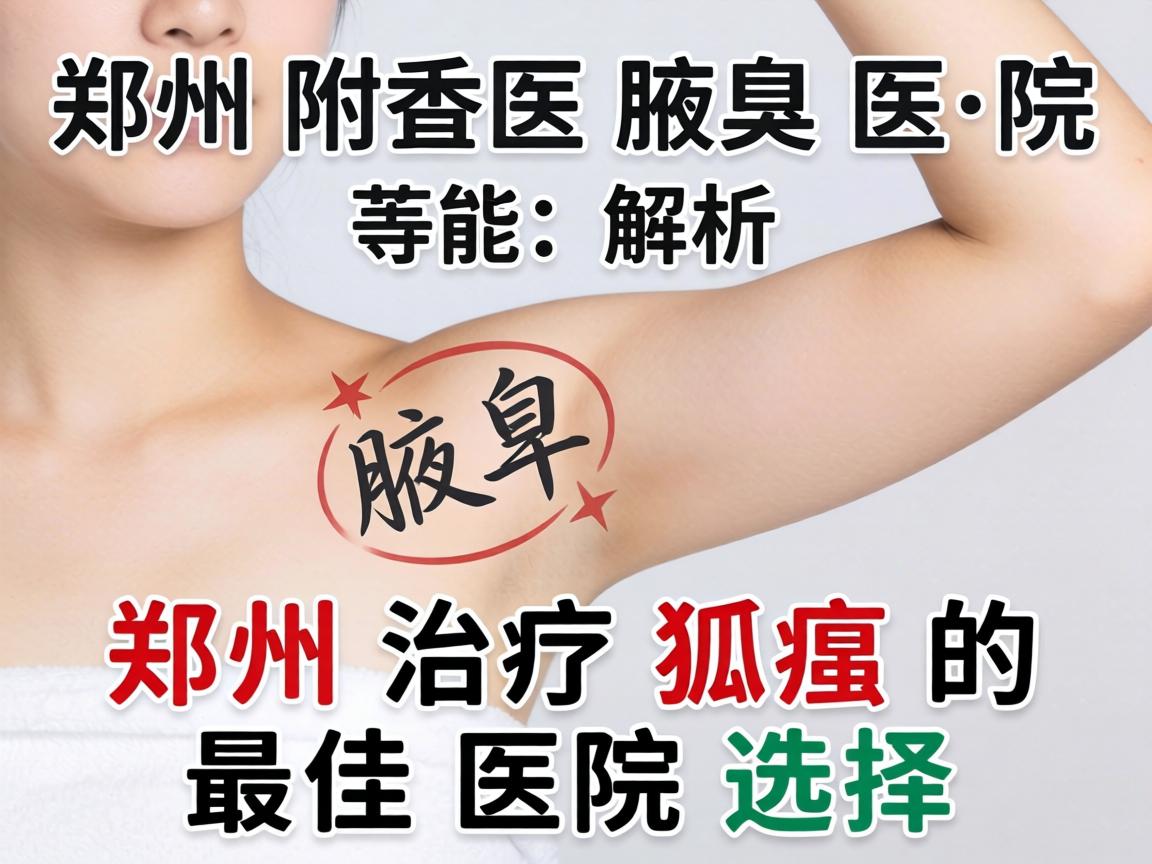郑州附医腋臭医院解析，郑州治疗狐臭的最佳医院选择