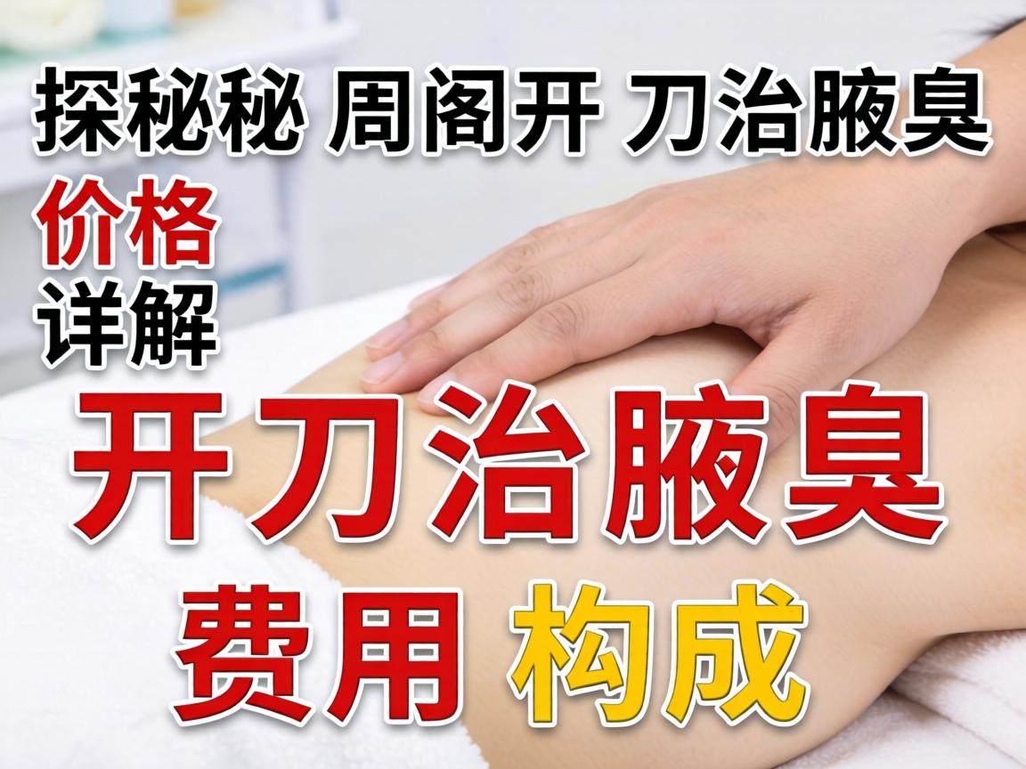 探秘周口开刀治腋臭价格 详解开刀治腋臭费用构成