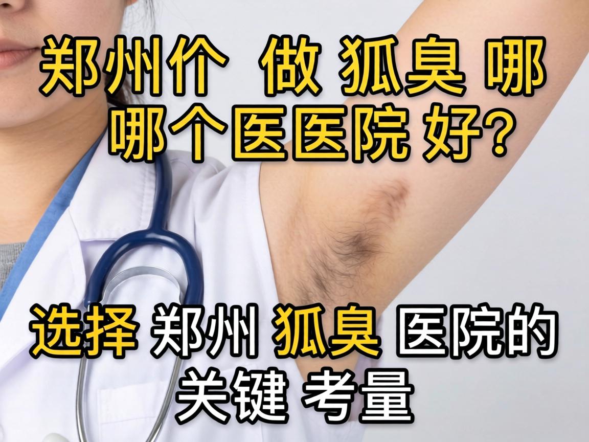 郑州做狐臭哪个医院好？选择郑州狐臭医院的关键考量
