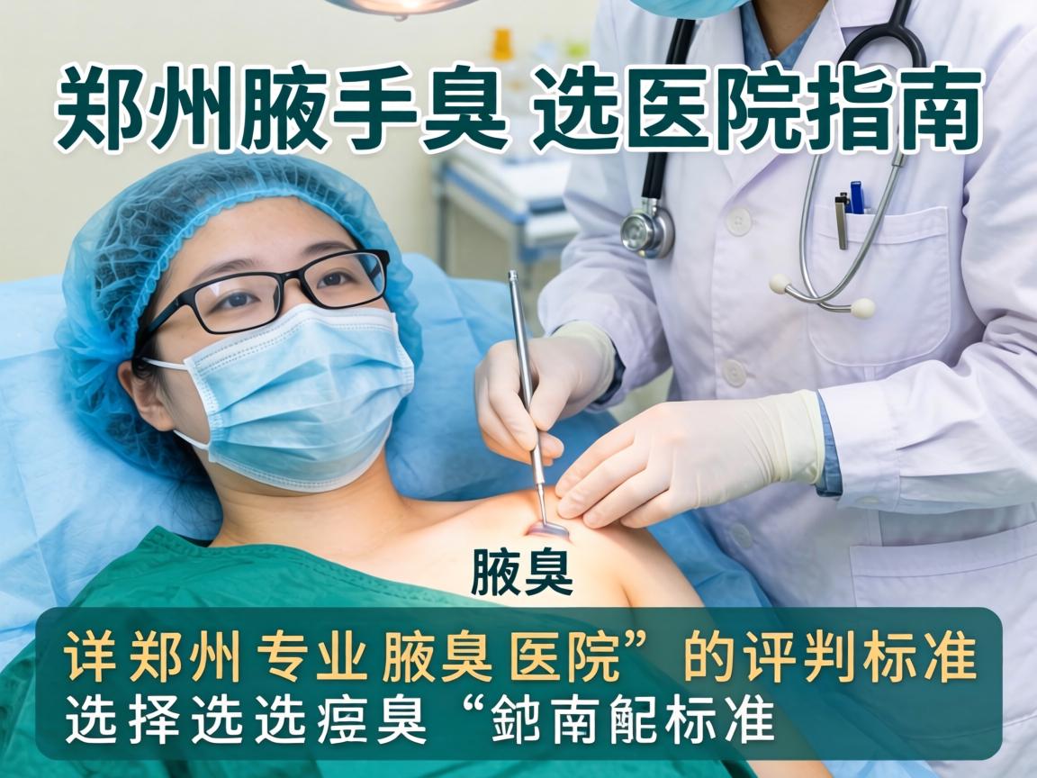 郑州腋臭手术医院选择指南，详解郑州专业腋臭医院的评判标准