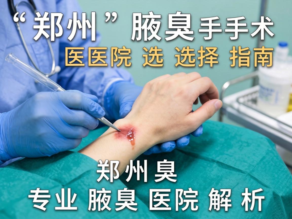 郑州腋臭手术医院选择指南，郑州专业腋臭医院解析
