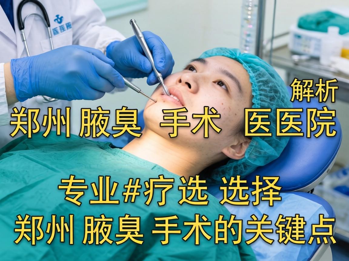郑州腋臭手术医院解析，专业选择郑州腋臭手术的关键点