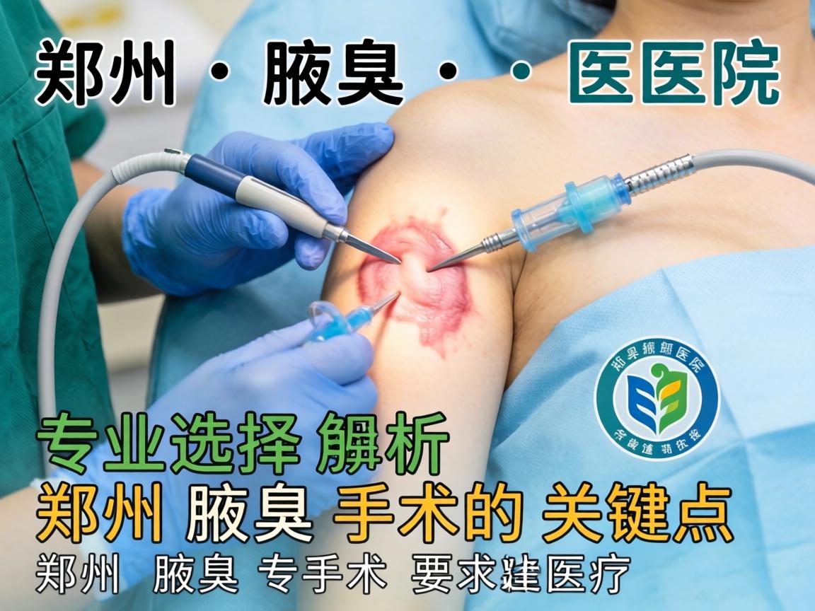 郑州腋臭手术医院解析，专业选择郑州腋臭手术的关键点