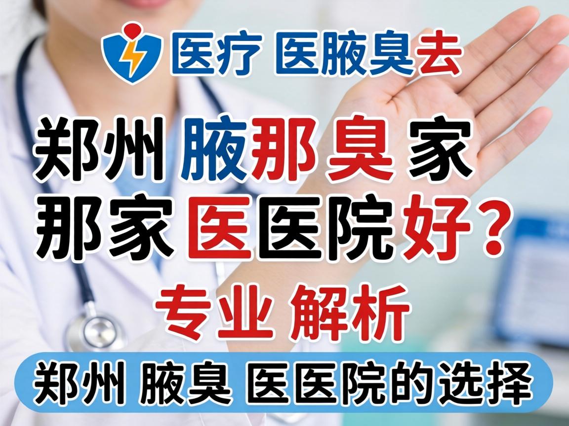 郑州去腋臭那家医院好？专业解析郑州腋臭医院的选择