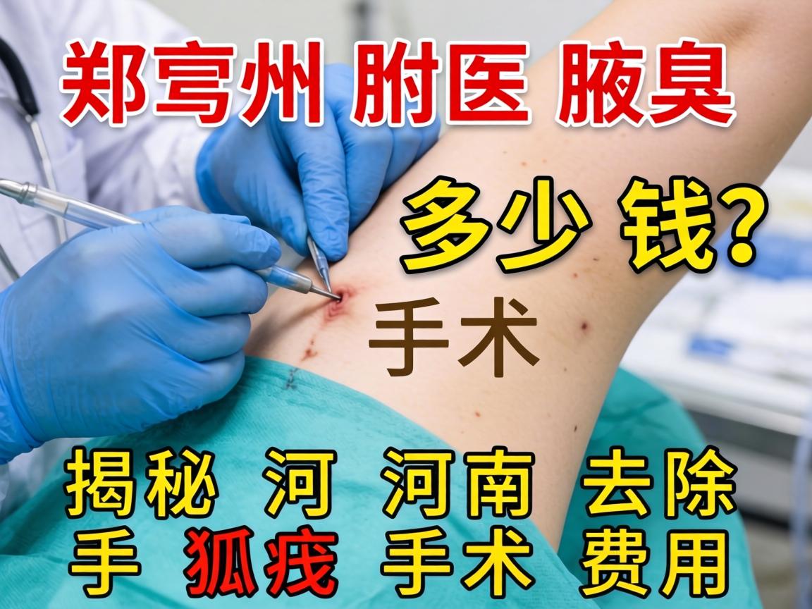 郑州附医腋臭手术多少钱？揭秘河南去除狐臭手术费用