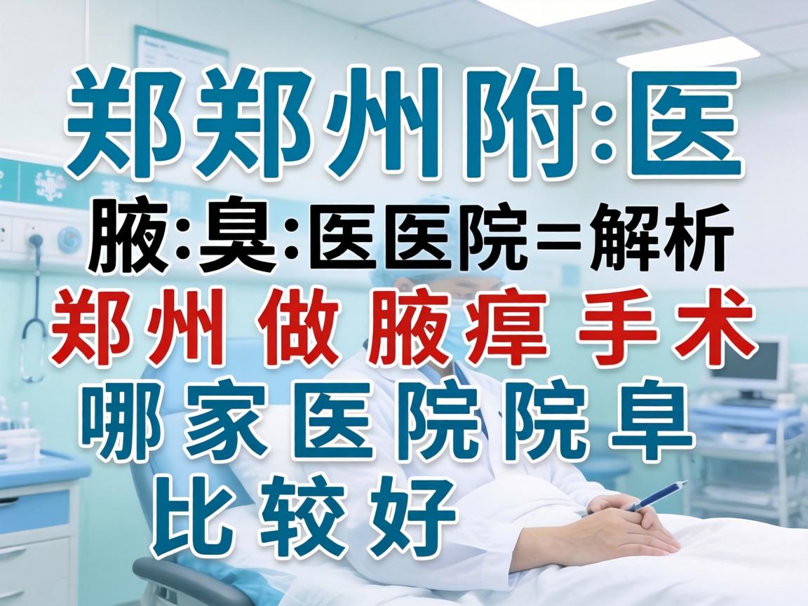 郑州附医腋臭医院解析，郑州做腋臭手术哪家医院比较好