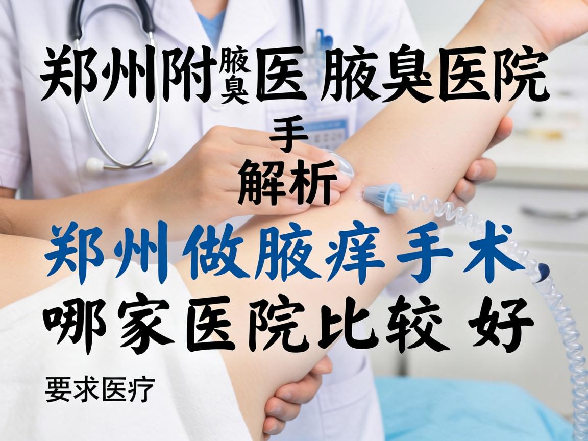 郑州附医腋臭医院解析，郑州做腋臭手术哪家医院比较好
