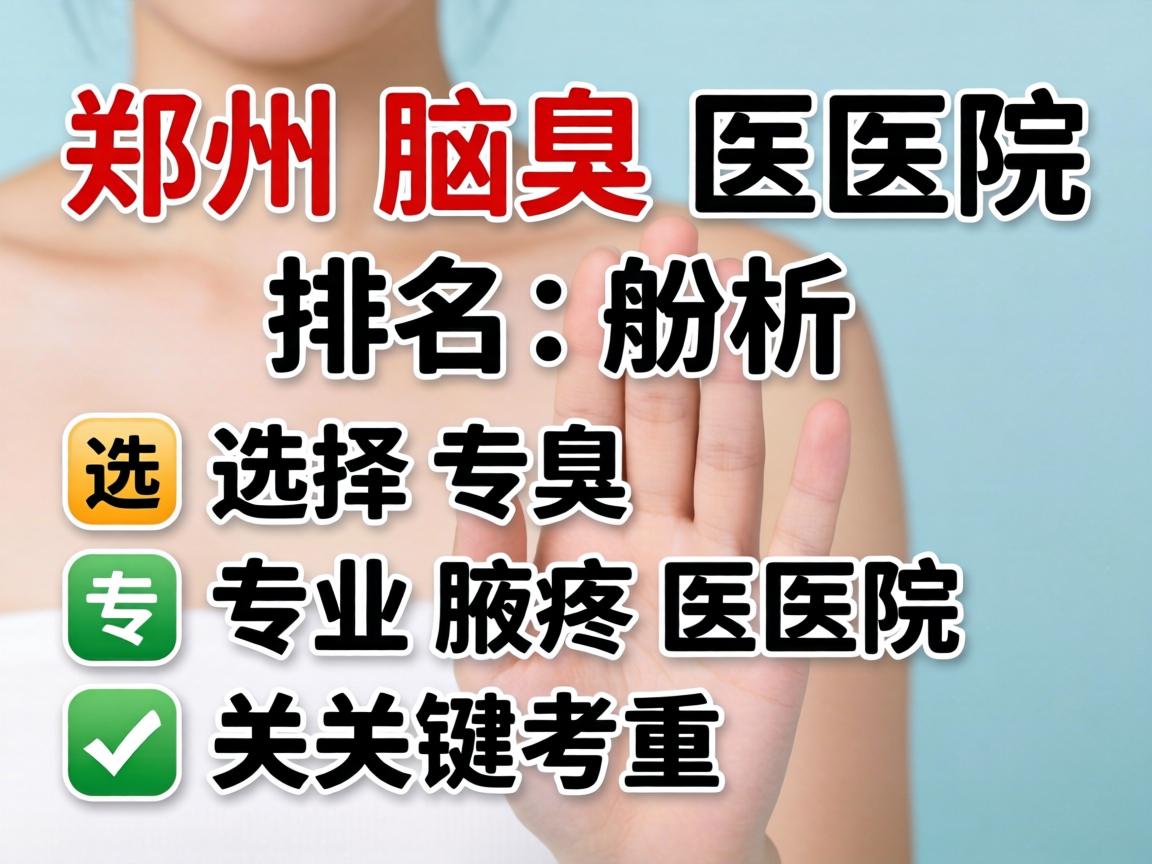 郑州腋臭医院排名解析,选择专业腋臭医院的关键考量 郑州腋臭医院排名解析,选择专业腋臭医院的关键考量