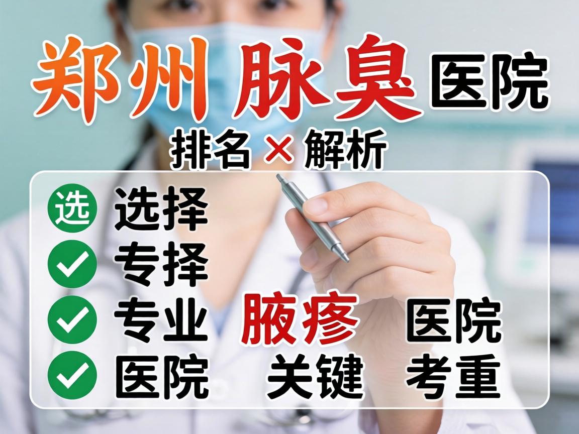 郑州腋臭医院排名解析,选择专业腋臭医院的关键考量 郑州腋臭医院排名解析,选择专业腋臭医院的关键考量