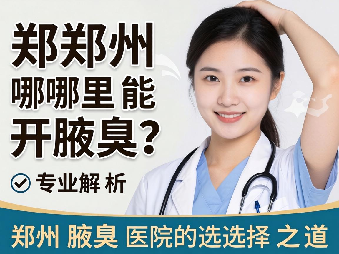 郑州哪里能开腋臭？专业解析郑州腋臭医院的选择之道