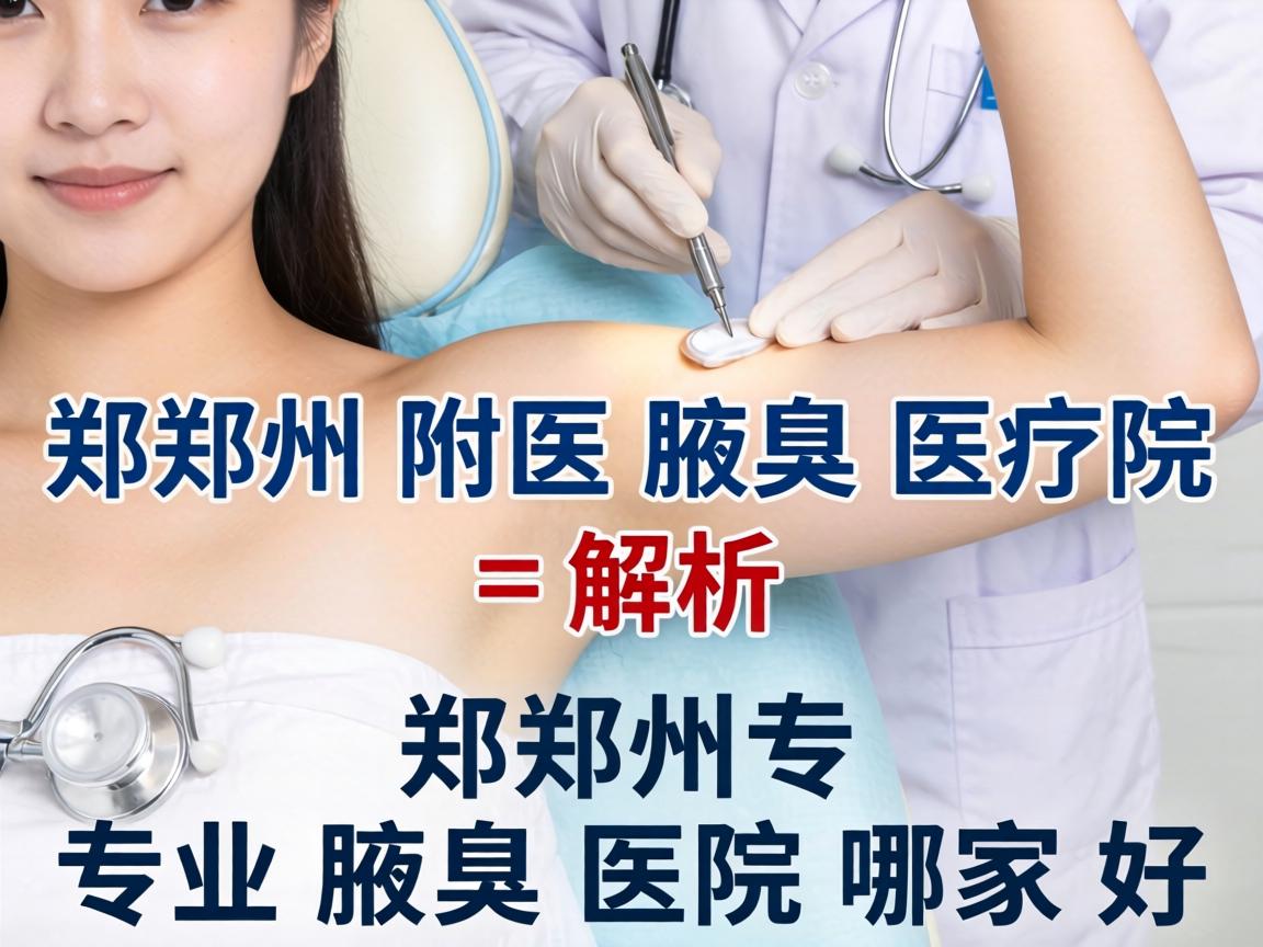 郑州附医腋臭医院解析，郑州专业腋臭医院哪家好