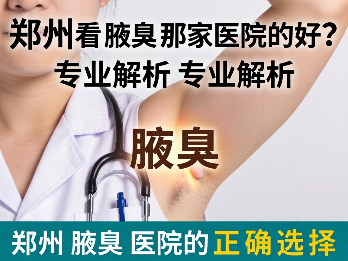 郑州看腋臭那家医院好？专业解析郑州腋臭医院的正确选择