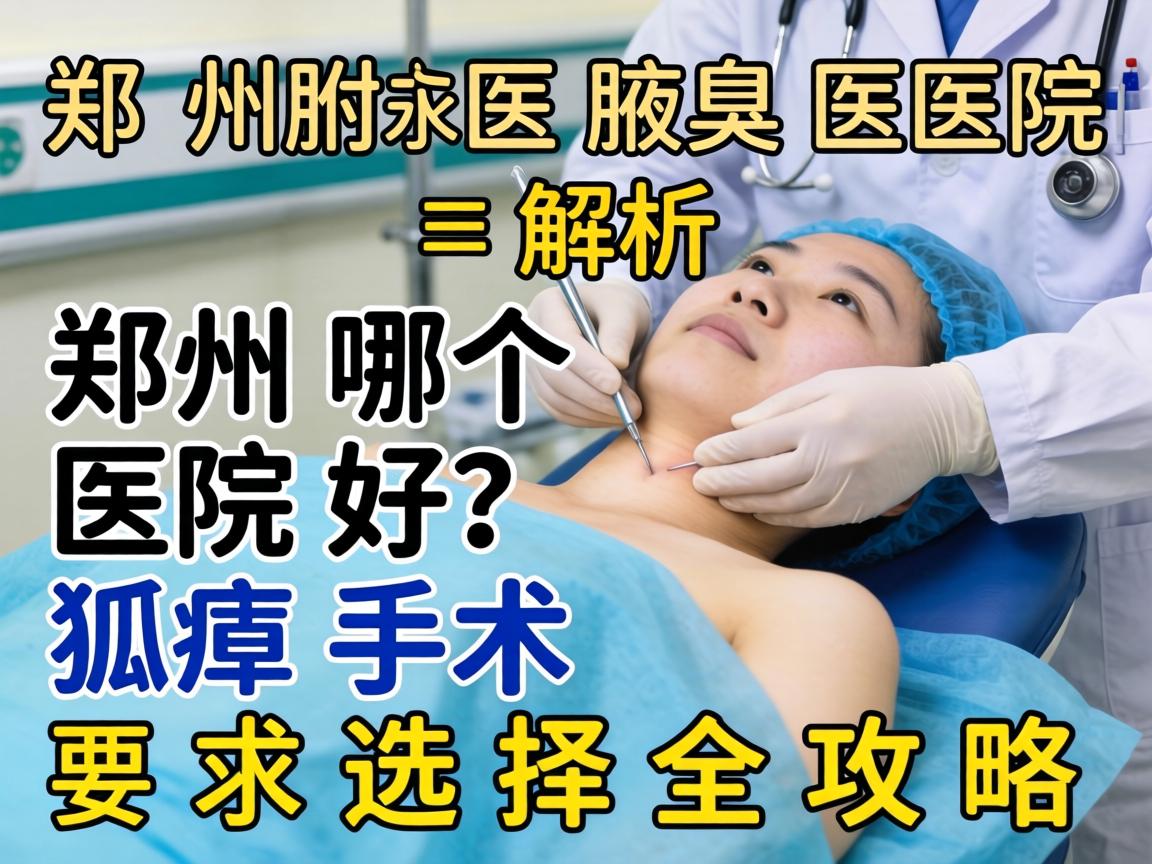 郑州附医腋臭医院解析,郑州哪个医院好?狐臭手术选择全攻略 郑州附医腋臭医院解析,郑州哪个医院好?狐臭手术选择全攻略