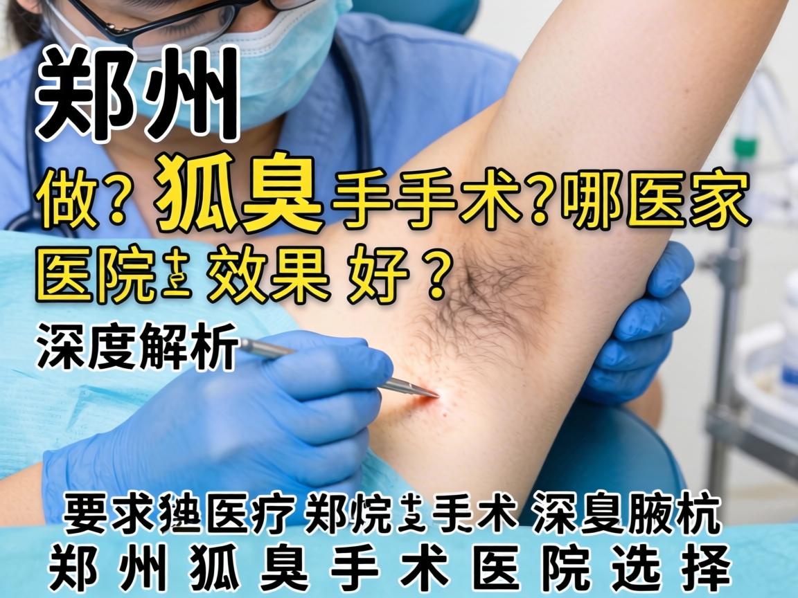 郑州做狐臭手术哪家医院效果好？深度解析郑州狐臭手术医院选择