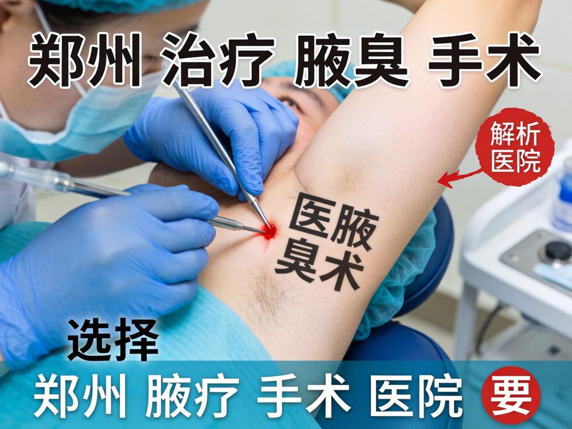 郑州治疗腋臭手术医院解析，选择郑州腋臭手术医院的要点
