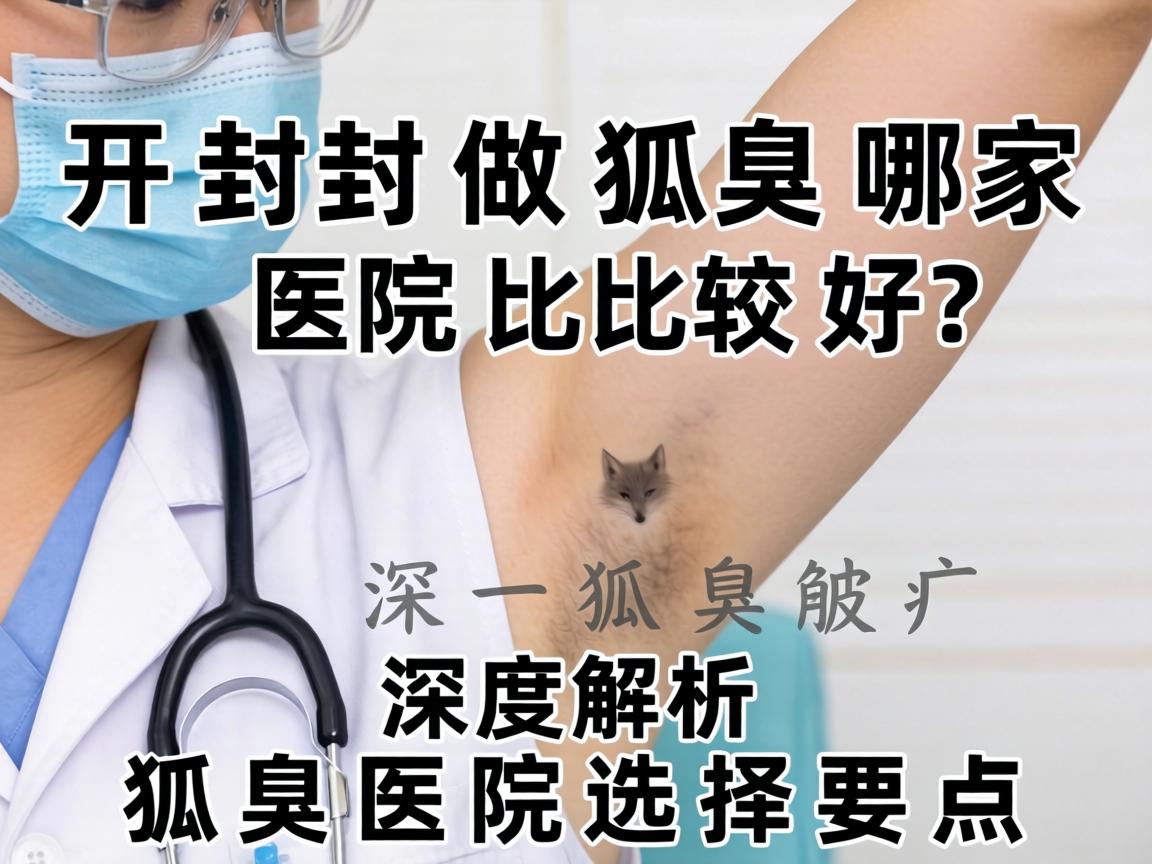 开封做狐臭哪家医院比较好？深度解析狐臭医院选择要点