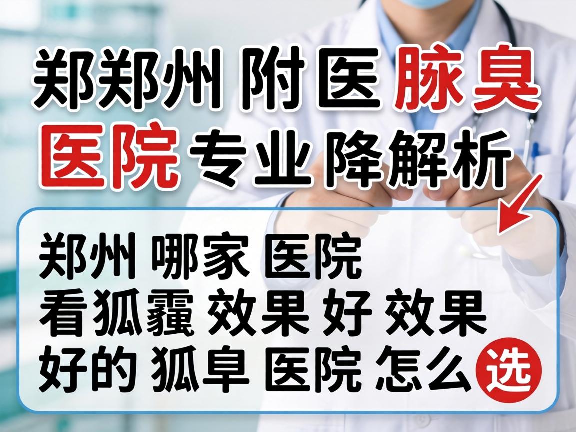 郑州附医腋臭医院专业解析，郑州哪家医院看狐臭效果好，效果好的狐臭医院怎么选
