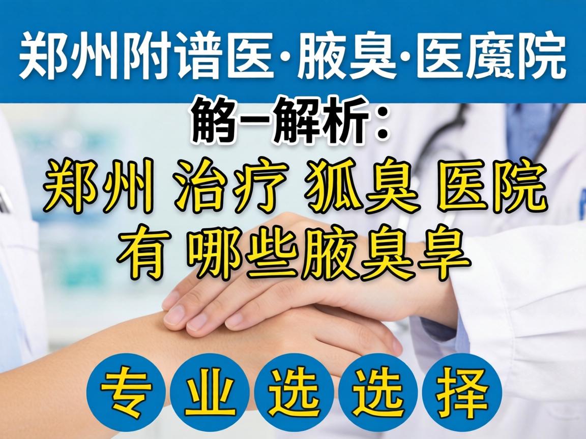 郑州附医腋臭医院解析，郑州治疗狐臭医院有哪些专业选择