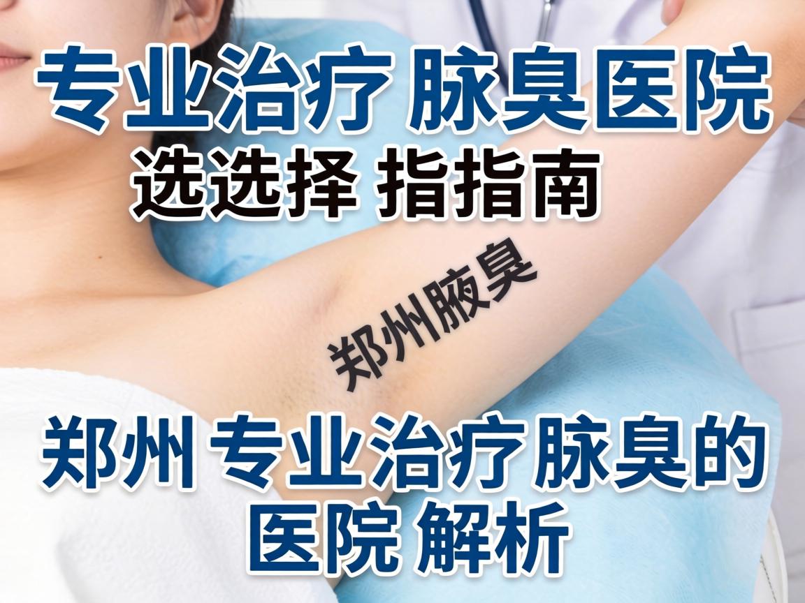 专业治疗腋臭医院选择指南，郑州专业治疗腋臭的医院解析