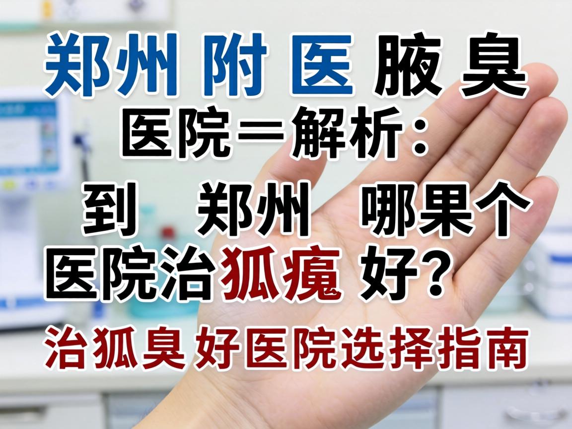 郑州附医腋臭医院解析，到郑州哪个医院治狐臭好，治狐臭好医院选择指南