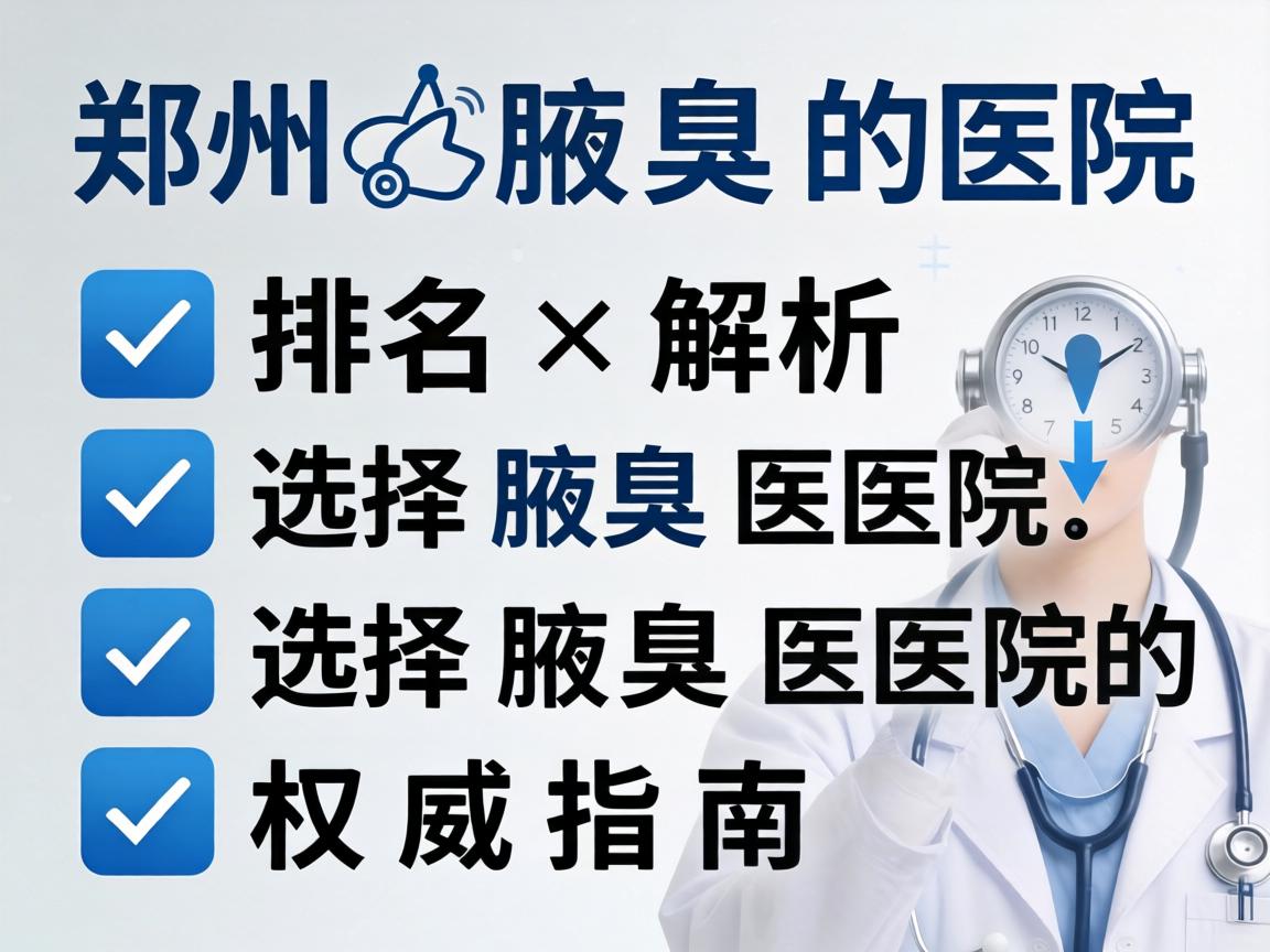郑州腋臭医院排名解析，选择腋臭医院的权威指南