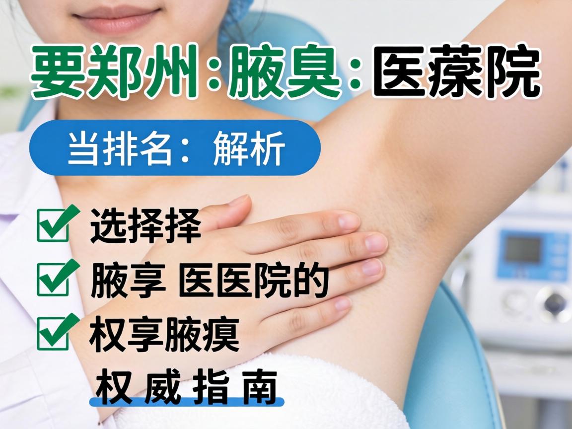 郑州腋臭医院排名解析，选择腋臭医院的权威指南