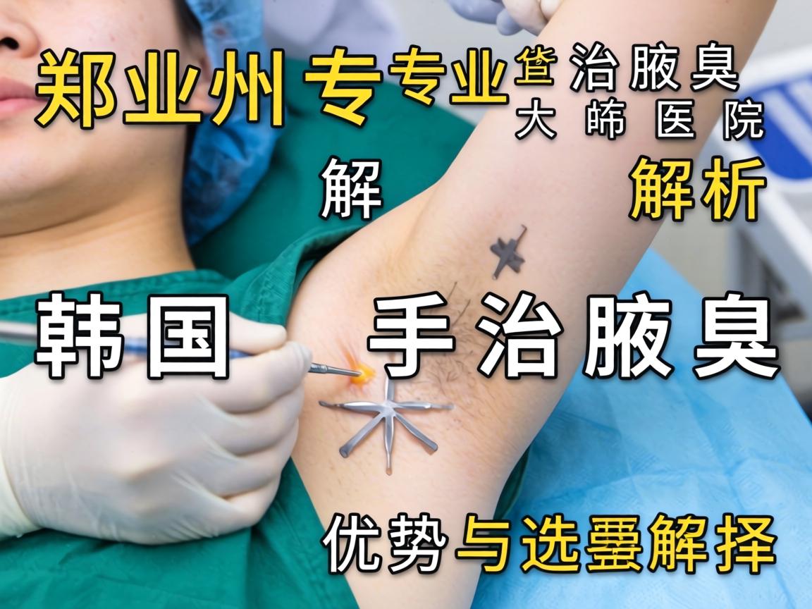 郑州专业治腋臭大医院解析,韩国手术治腋臭的优势与选择 郑州专业治腋臭大医院解析,韩国手术治腋臭的优势与选择