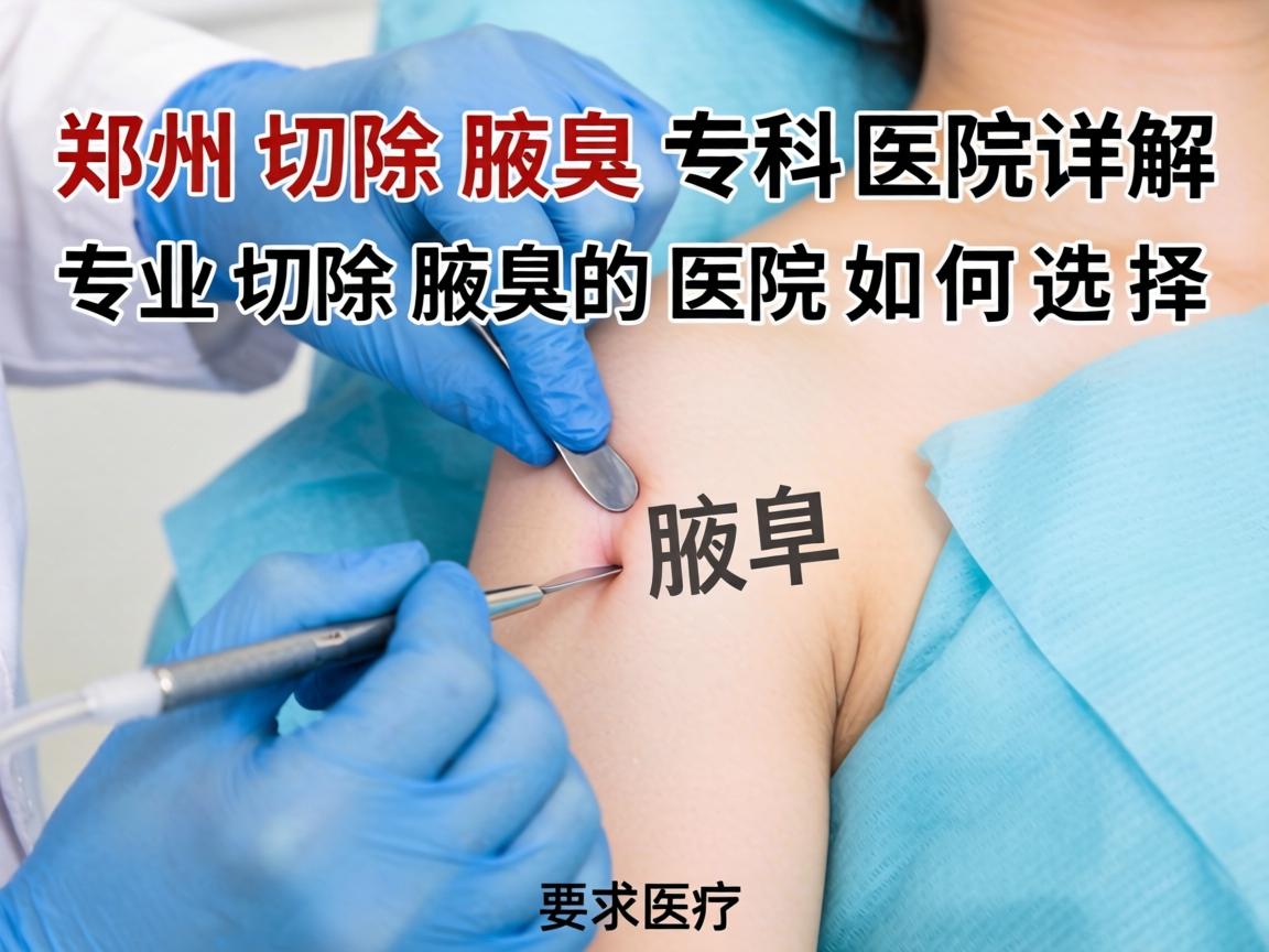 郑州切除腋臭专科医院详解，专业切除腋臭的医院如何选择