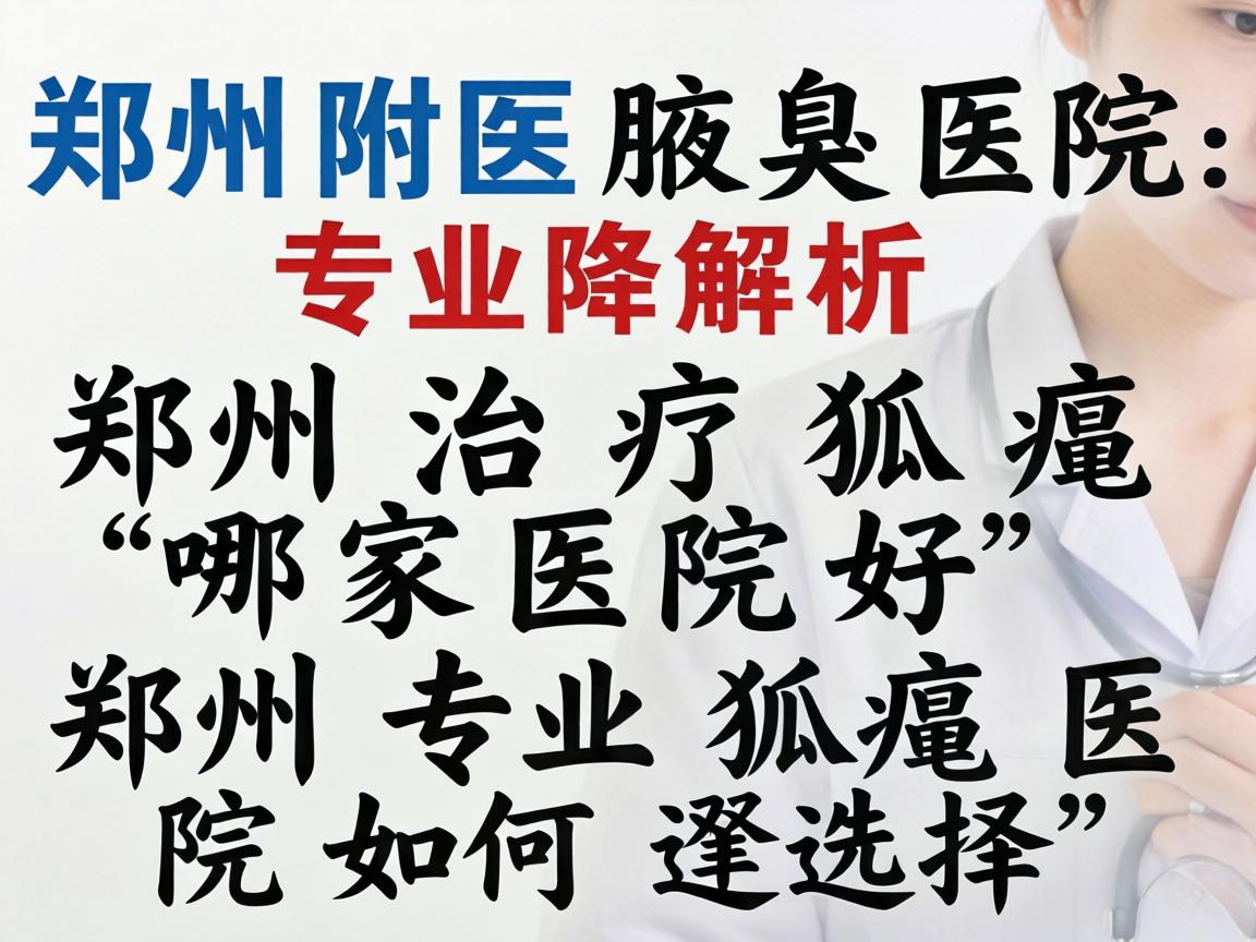 郑州附医腋臭医院专业解析，郑州治疗狐臭哪家医院好，郑州专业狐臭医院如何选择