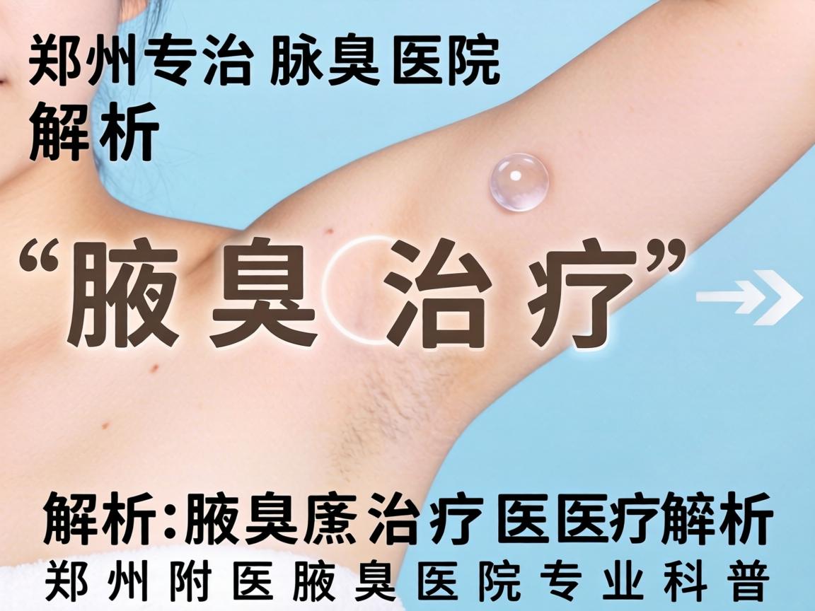 郑州专治腋臭医院解析腋臭治疗，郑州附医腋臭医院专业科普