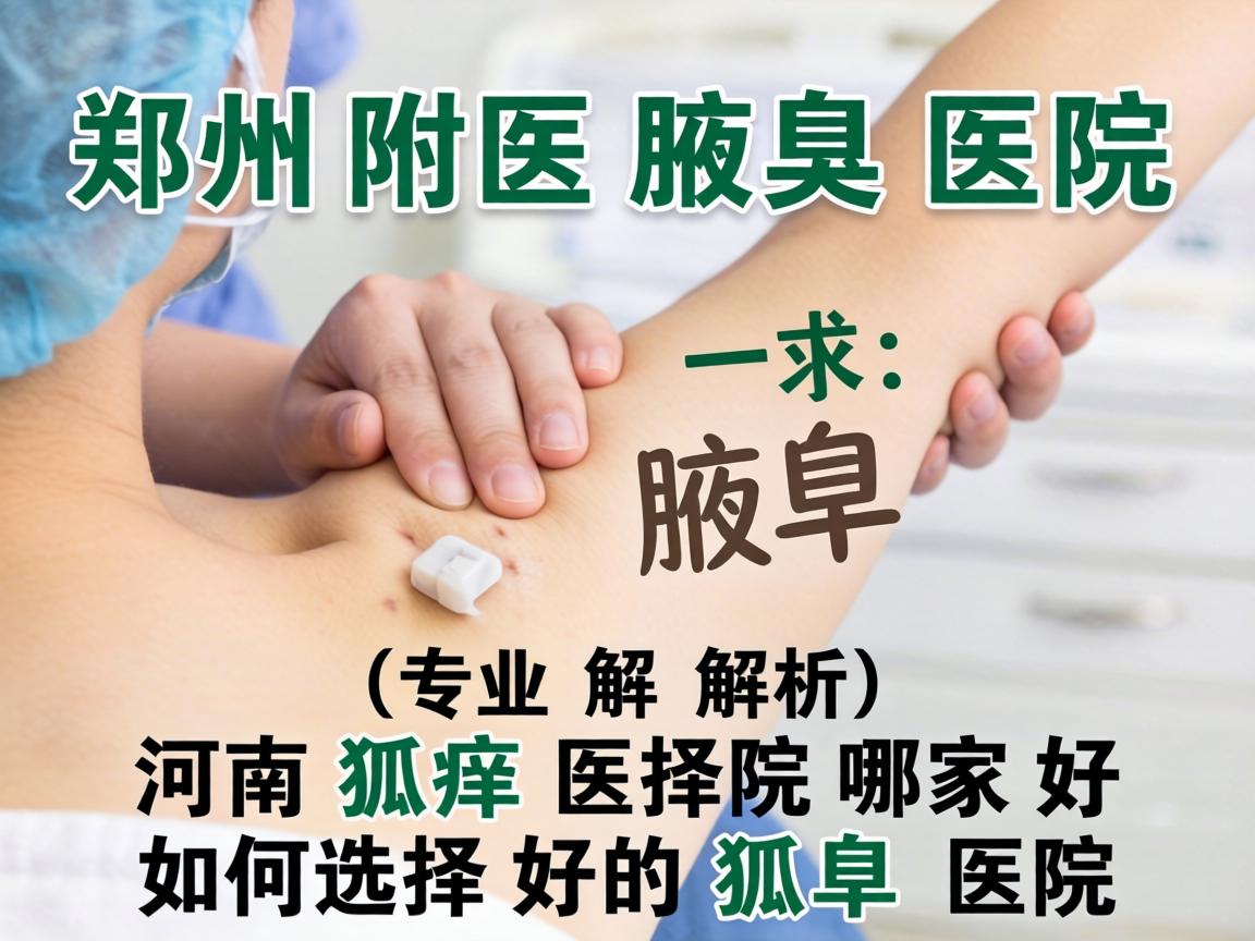 郑州附医腋臭医院专业解析，河南狐臭医院哪家好，如何选择好的狐臭医院