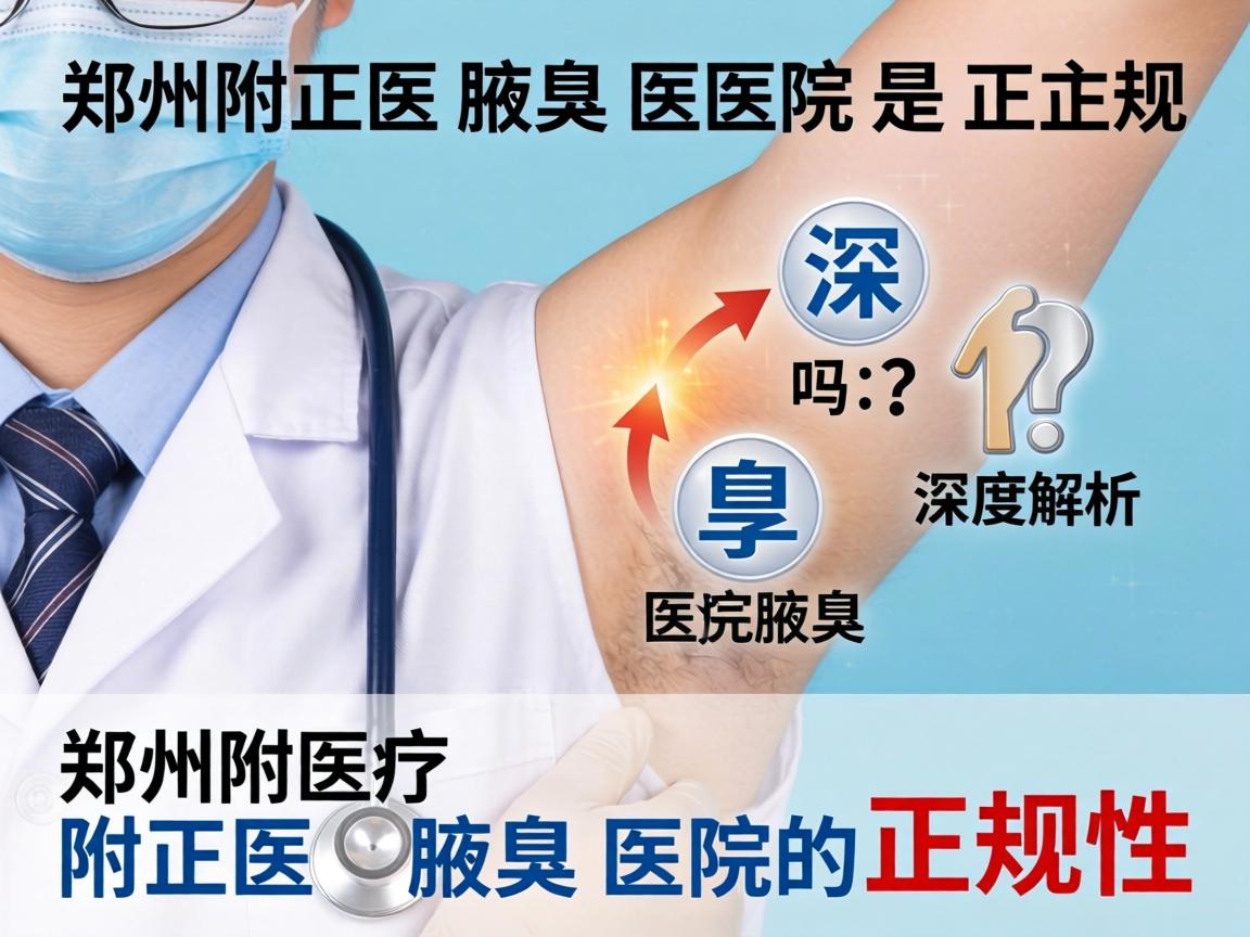 郑州附医腋臭医院是正规医院吗？深度解析郑州附医腋臭医院的正规性