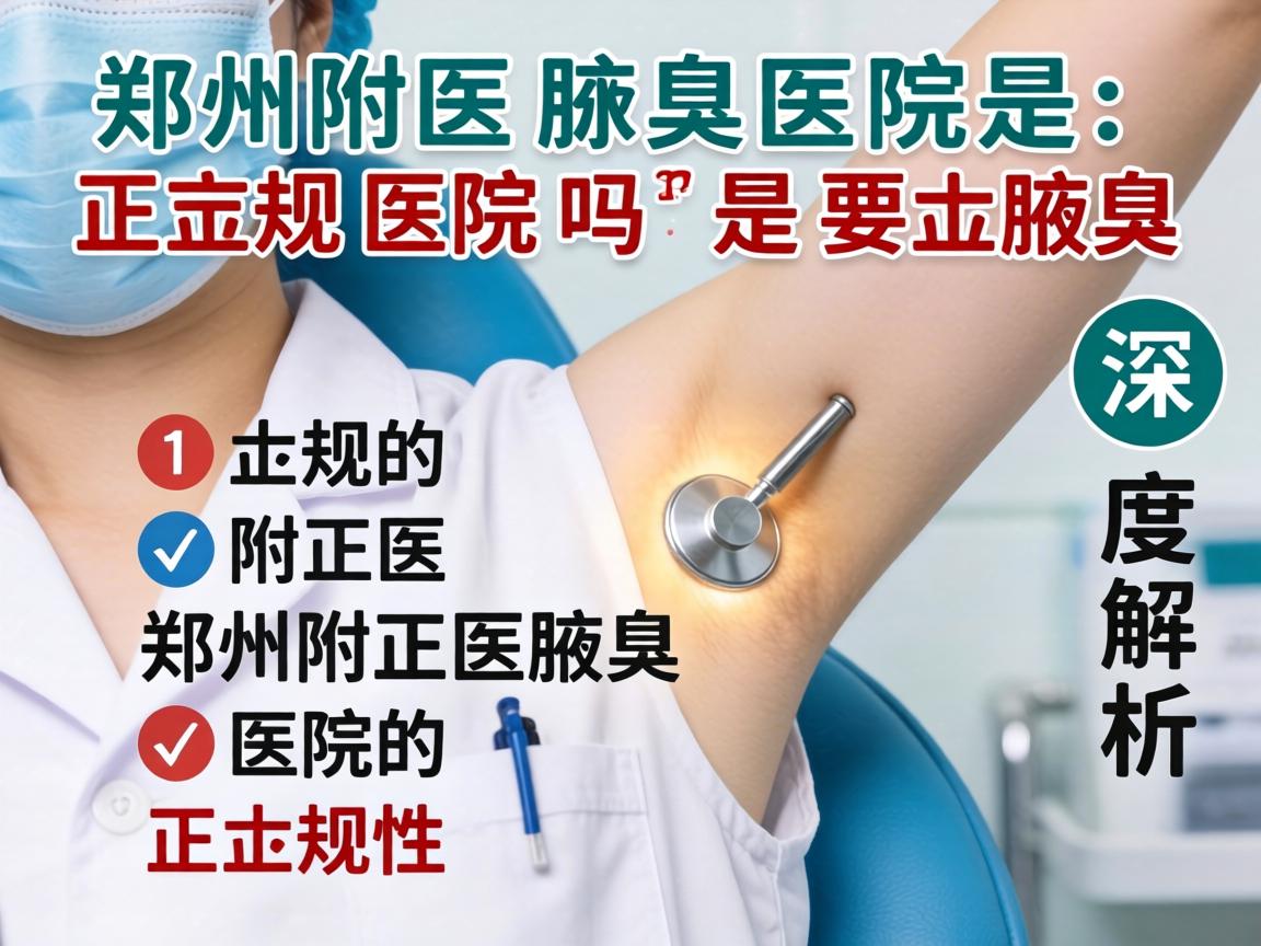 郑州附医腋臭医院是正规医院吗？深度解析郑州附医腋臭医院的正规性