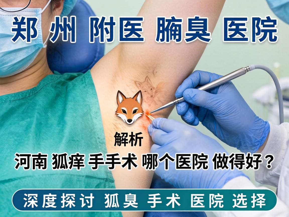 郑州附医腋臭医院解析，河南狐臭手术哪个医院做得好？深度探讨狐臭手术医院选择