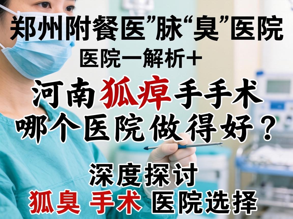 郑州附医腋臭医院解析，河南狐臭手术哪个医院做得好？深度探讨狐臭手术医院选择